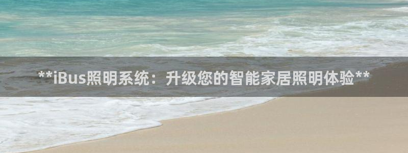 **iBus照明系统:升级您的智能家居照明体验**
