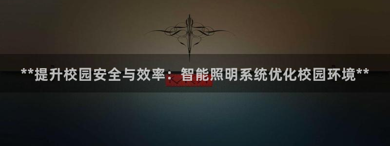 **提升校园安全与效率：智能照明系统优化校园环境**