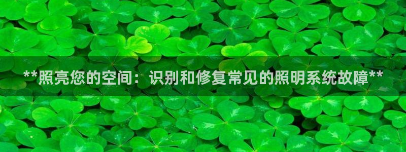 **照亮您的空间：识别和修复常见的照明系统故障**