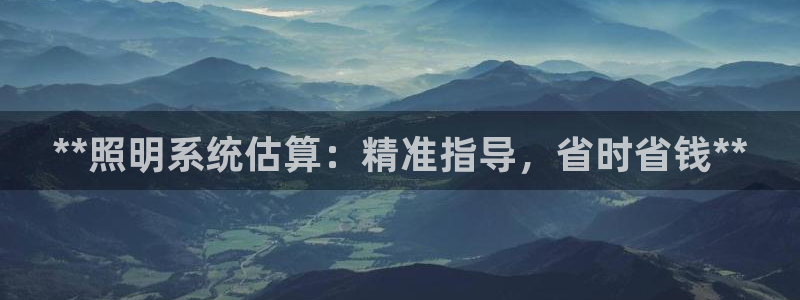 **照明系统估算：精准指导，省时省钱**