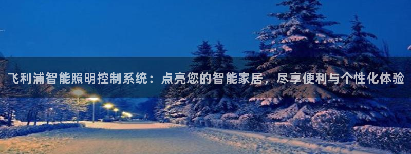 飞利浦智能照明控制系统：点亮您的智能家居，尽享便利与个性化体验
