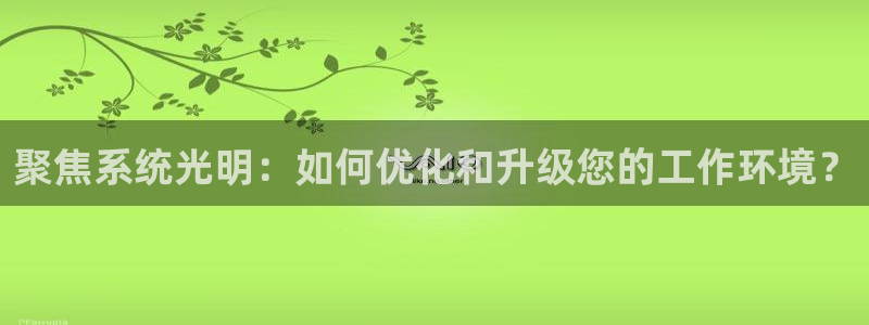 聚焦系统光明：如何优化和升级您的工作环境？