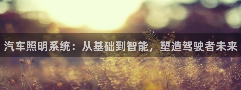 汽车照明系统：从基础到智能，塑造驾驶者未来